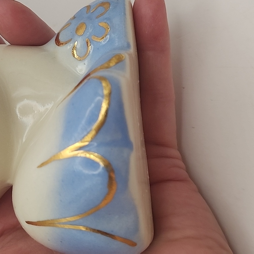 Vintage Glamour Girl Lady Head Vase Wall Pocket 6" X 3.75" X 2.5" Blue - Picture 13 of 14